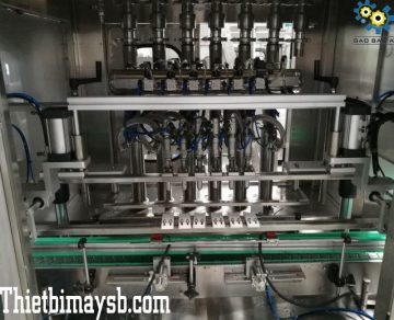 Máy Chiết Rót Xiết Nắp Chai Nước Muối Tự Động