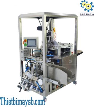 Máy đóng gói gấp-chiết rót-hàn túi mặt nạ 3 trong 1